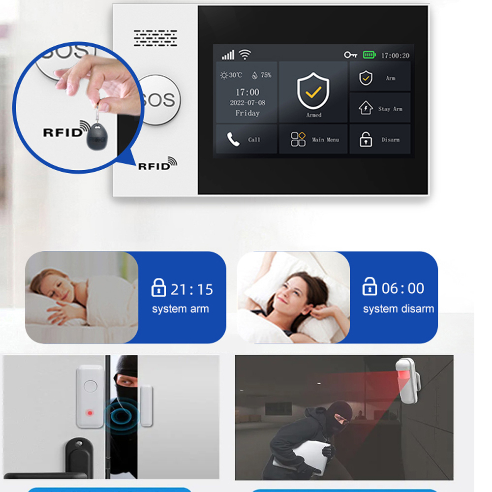 PGST 4G Tuya スマートホーム警報システム、WiF - Home Security System Installation のレビューと価格